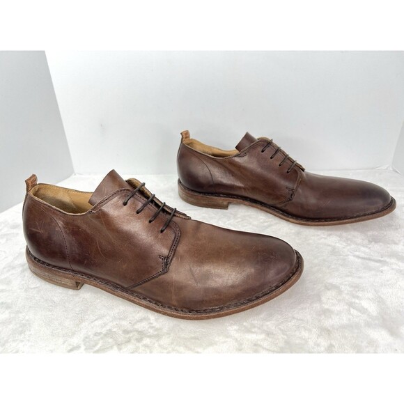 MOMA Italian Brown Leather Oxford Dress Shoes Mens Size 46 / 13 US Made In Italy main image 8
